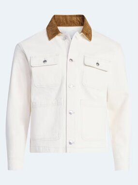 Free Assembly Men's Chore Jacket with Long Sleeves